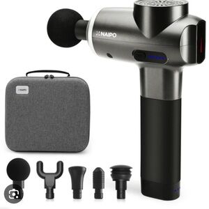 Naipo MGPC-007 Black Deep Tissue Percussion Muscle Massager with Case